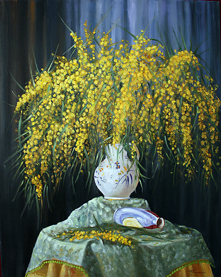 Mimosas y Jarrón_65x81
